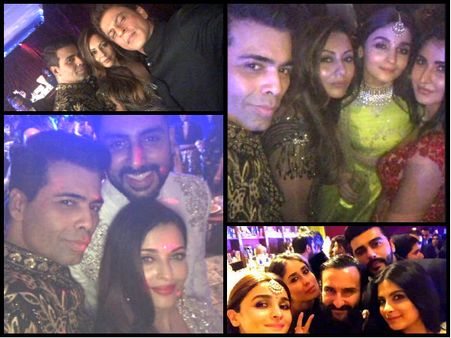 PICS: Aishwarya Rai AVOIDS Salman; Katrina Acts COOL With Alia But SNUBS Ranbir At Sonam's Reception