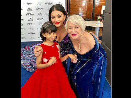 Cannes 2018: Aishwarya Rai Bachchan Strikes A Pose With Daughter Aaradhya & Helen Mirren!