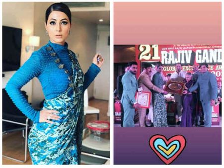 Bigg Boss 11’s Hina Khan Bags Rajiv Gandhi Global Excellence Award 2018