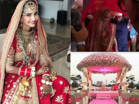 Bride Sonam Kapoor Arrives At The Mandap For Her Anand Karaj Ceremony [INSIDE PICS]
