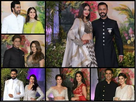 Stars Spotted At Sonam Kapoor's RECEPTION: Aishwarya Rai, SRK, Ranbir, Katrina, Alia & Others [PICS]