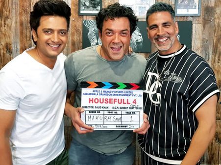 Housefull 4 Shooting Begins! Akshay Kumar, Riteish Deshmukh & Bobby Deol Promise Crazy Times Ahead