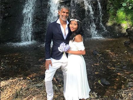 Milind Soman & Ankita Konwar Exchange Wedding Vows Again, But This Time They Are Barefoot In Spain!
