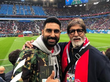 FIFA World Cup 2018: Amitabh, Abhishek & Shweta Bachchan Witness France's Victory [View Pic]