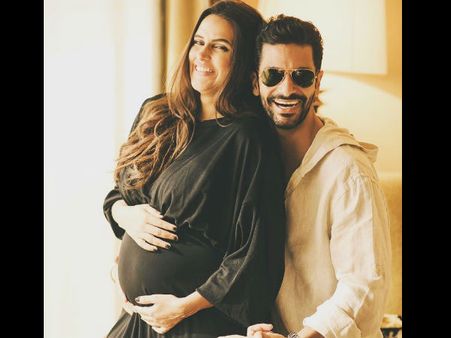After Denying It Several Times, Neha Dhupia Confirms Her Pregnancy; Flaunts The Baby Bump!