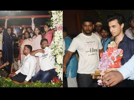 Arpita Khan & Aayush Sharma Bid Adieu To Ganpati Bappa, Don't Miss The Pictures!