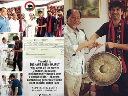 Sushant Singh Rajput Donates Rs 1.25 Crore To Nagaland Flood Relief!