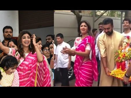 Shilpa Shetty Bids Farewell To Ganpati Bappa With A Blockbuster Visarjan, Dances Her Heart Out!