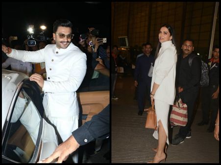 ALL SET FOR THE WEDDING! Deepika Padukone & Ranveer Singh Leave For Italy & They're Glowing [PICS]