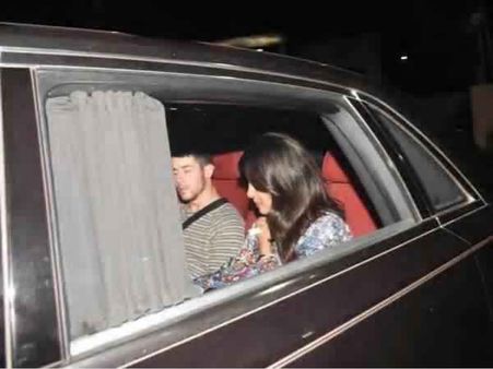 Priyanka Chopra- Nick Jonas Visit Mumbai Before Their Jodhpur Wedding [See Pics]