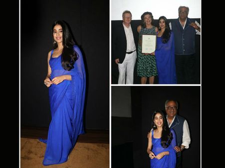 Janhvi Kapoor In a Desi Avatar As She Receives ‘Rising Talent Of The Year’ Award!