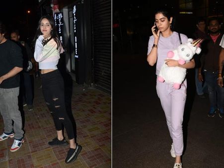 Khushi Kapoor Travels With Stuffed Toy; Ananya Pandey Spotted At Dinner