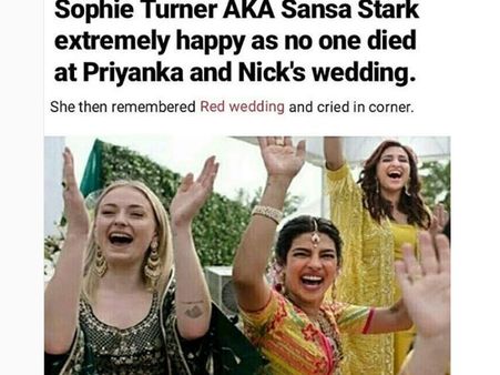 Priyanka & Nick Jonas' Wedding: Sophie Turner Ends Up Being A Desi Style Meme!