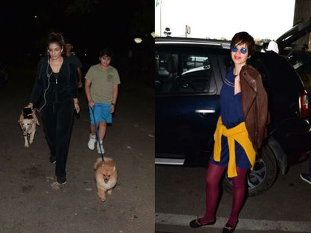 Raveena Tandon Spotted Walking Dogs; Kalki Koechlin’s Quirky Airport Look
