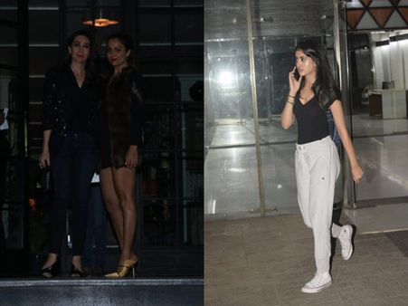 Karishma Kapoor & Amrita Arora All Decked Up, Head To Club; Navya Naveli Spotted In A Casual Avatar
