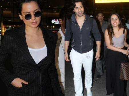 Varun Dhawan Snapped With Girlfriend At Airport; Kangana Ranaut’s Boss Airport Look: See Pictures!