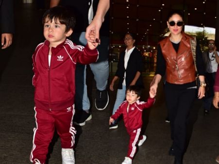Pics! Taimur Ali Khan & Kareena Kapoor Khan Return After Holidaying In Paris!