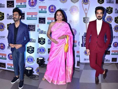 Lions Gold Awards Red Carpet: Aparshakti Khurana, Saqib Saleem, Neena Gupta Make Heads Turn!