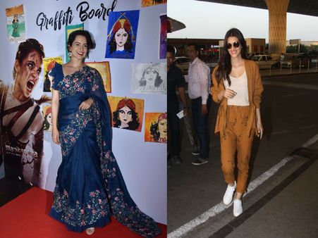 Kangana Ranaut Attends Manikarnika Special Screening; Kriti Sanon Looks Absolutely Chic At Airport