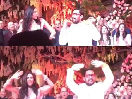 Aamir Khan Recreates 'Aati Kya Khandala' With Bride-to-be-Shloka At Akash Ambani's Sangeet!