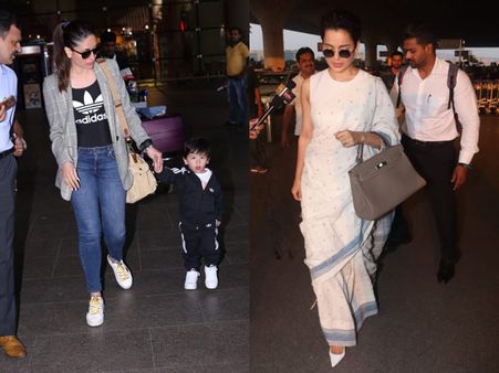 Taimur Is Snapped At The Airport With Mum Kareena Kapoor; Kangana Ranaut's Classy Airport Look