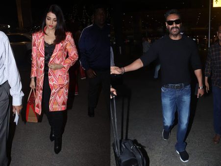 Aishwarya Rai Looks Beautiful As She Returns From Doha; Ajay Devgn Also Spotted At The Airport