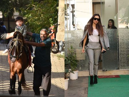 Pics! Malaika Arora Steps Out Of Salon Looking Glam; Taimur Continues His Horse Riding Lessons