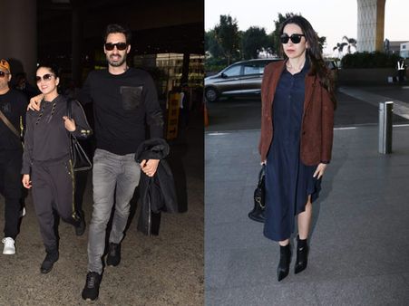 Karishma Kapoor’s Effortlessly Chic Airport Look; Sunny Leone & Daniel Are All Smiles At The Airport