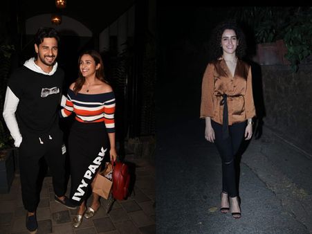 Sidharth Malhotra & Parineeti Chopra Snapped At A Popular Club; Sanya Malhotra’c Chic Look