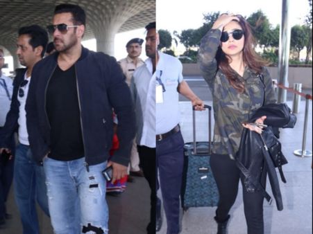 Salman Khan Looks Totally Cool At The Airport; Daisy Shah’s Military Airport Look