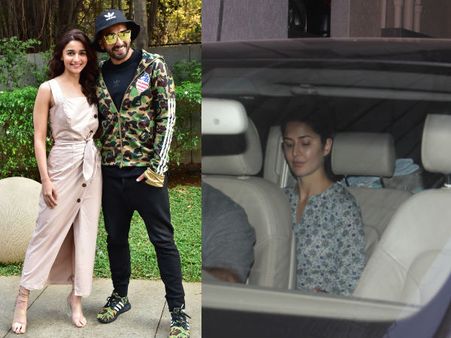 Alia Bhatt & Ranveer Singh Pose For Photos; Katrina Kaif Snapped By The Paparazzi
