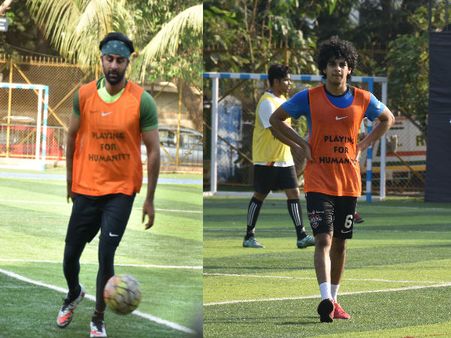 Ranbir Kapoor And Ishaan Khatter Enjoy A Sunday Football Match; SEE PICTURES!
