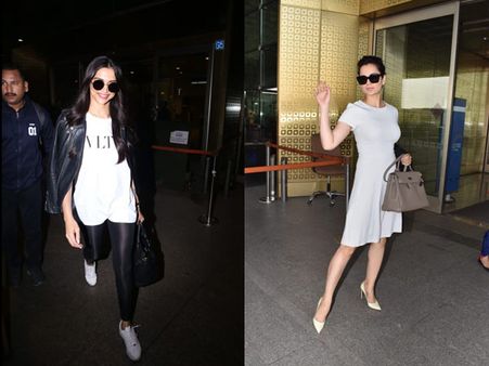 Deepika Padukone Slays Her Casual Chic Airport Look; Kangana Ranaut Also Makes Heads Turn At Airport
