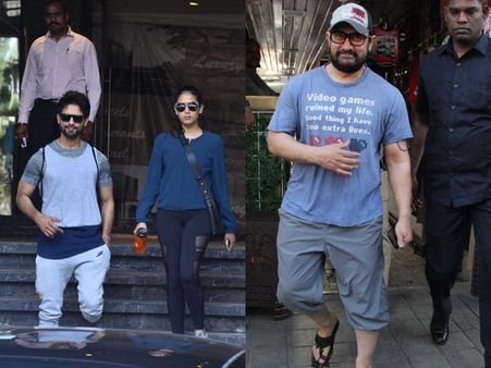 Shahid Kapoor & Mira Rajput Work Out Together At The Gym; Aamir Khan Smiles For Cameras When Spotted
