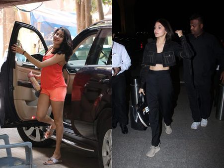 VIEW PICS: Anushka Sharma Makes Heads Turn At Airport; Janhvi Kapoor Goes To Gym With A Smile