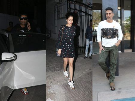 Karan Johar & Janhvi Kapoor Were Spotted At Dharma Productions; Akshay Kumar Promotes Kesari
