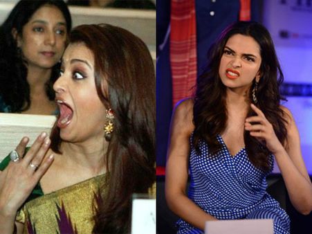 Awkward Pictures Of Deepika Padukone, Aishwarya Rai & Others Snapped At The Wrong Time