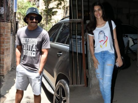 Ranveer Singh Smiles For Cameras When He Is Snapped; Kriti Sanon Clicked After A Salon Session