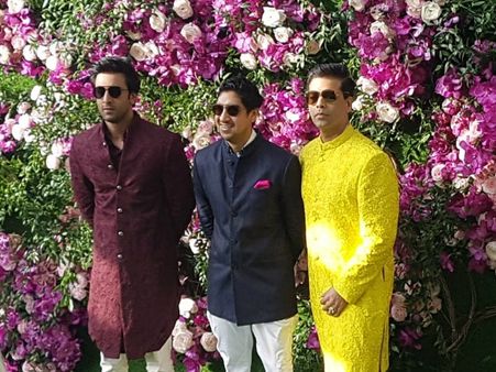 Ranbir Kapoor, Ayan Mukerji & Karan Johar Share A Frame At Akash Ambani-Shloka Mehta Wedding!