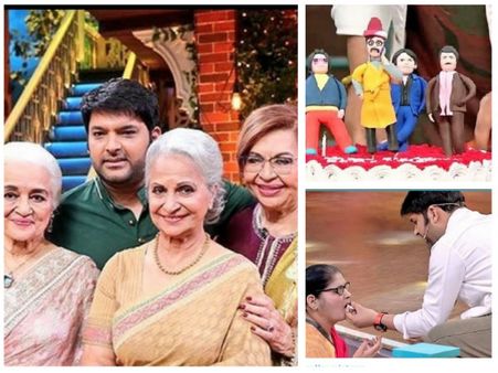 Helen, Asha Parekh & Waheeda Rehman To Make Fans Nostalgic; Kapil Celebrates Pre-B'day On TKSS Sets!