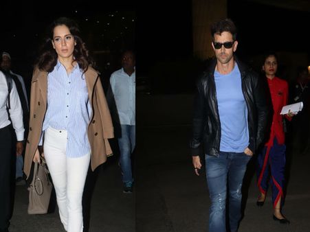 Hrithik Roshan Looks Super Cool At The Airport; Kangana Ranaut’s Ever Classy Airport Look