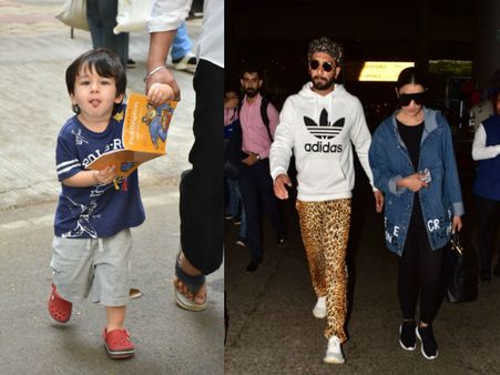 Ranveer Singh Swaps His Sunglasses With His Sister At Airport; Taimur Makes Funny Faces To The Paps