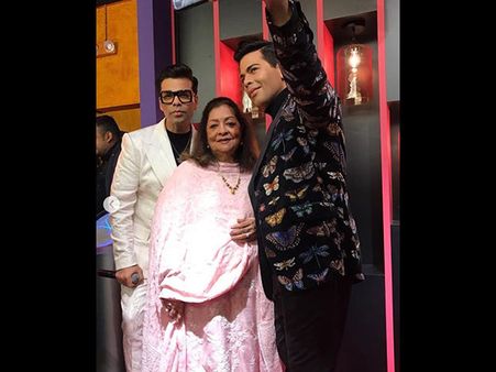 Karan Johar Unveils His Wax Statue At Madame Tussauds In Singapore With His Mom Hiroo Johar!