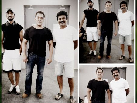 Prem Shares First Picture Of Sudeep With Salman Khan From The Sets Of Dabangg 3!