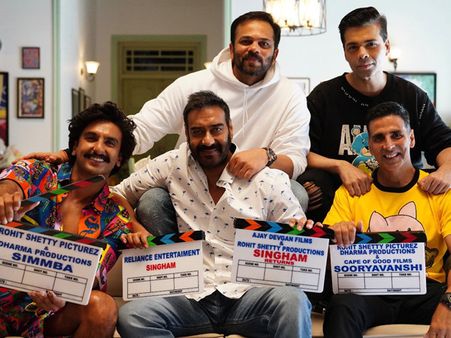 Sooryavanshi Goes On Floors; Ranveer, Ajay & KJo Welcome Akshay To Rohit Shetty's Cop Universe!