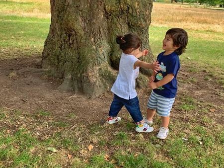 Taimur Ali Khan Reunites With Cousin Inaaya Naumi Kemmu In London & It's Too Cute To Handle!