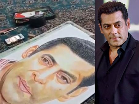 Salman Khan Shares Video Of Specially-abled Fan Sketching His Portrait With Her Feet!
