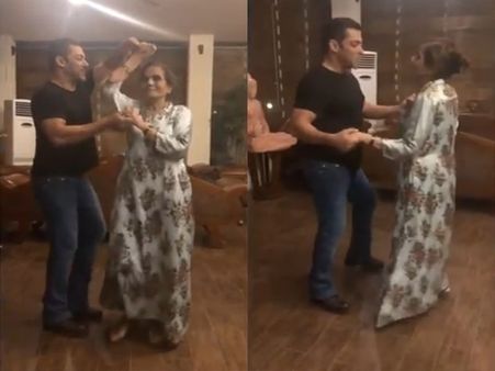 This Video Of Salman Khan Dancing With His Mother To Sia's 'Cheap Thrills' Is Too Cute To Handle!