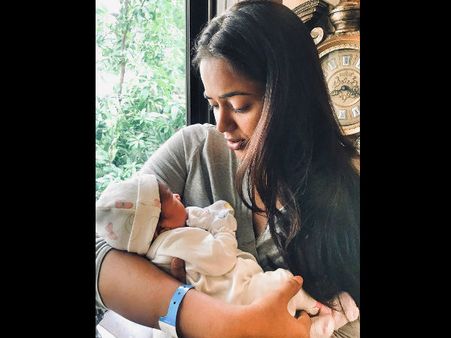 Sameera Reddy Shares The First Picture Of Her Newborn: We Prayed For A Baby Girl & We're Blessed