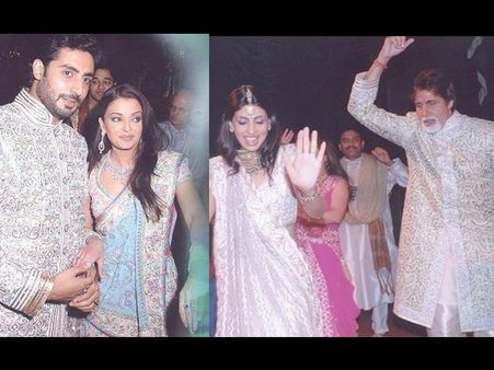 UNSEEN PHOTOS: Big B- Shweta Bachchan Dance Their Hearts Out At Abhishek-Aishwarya's Wedding!